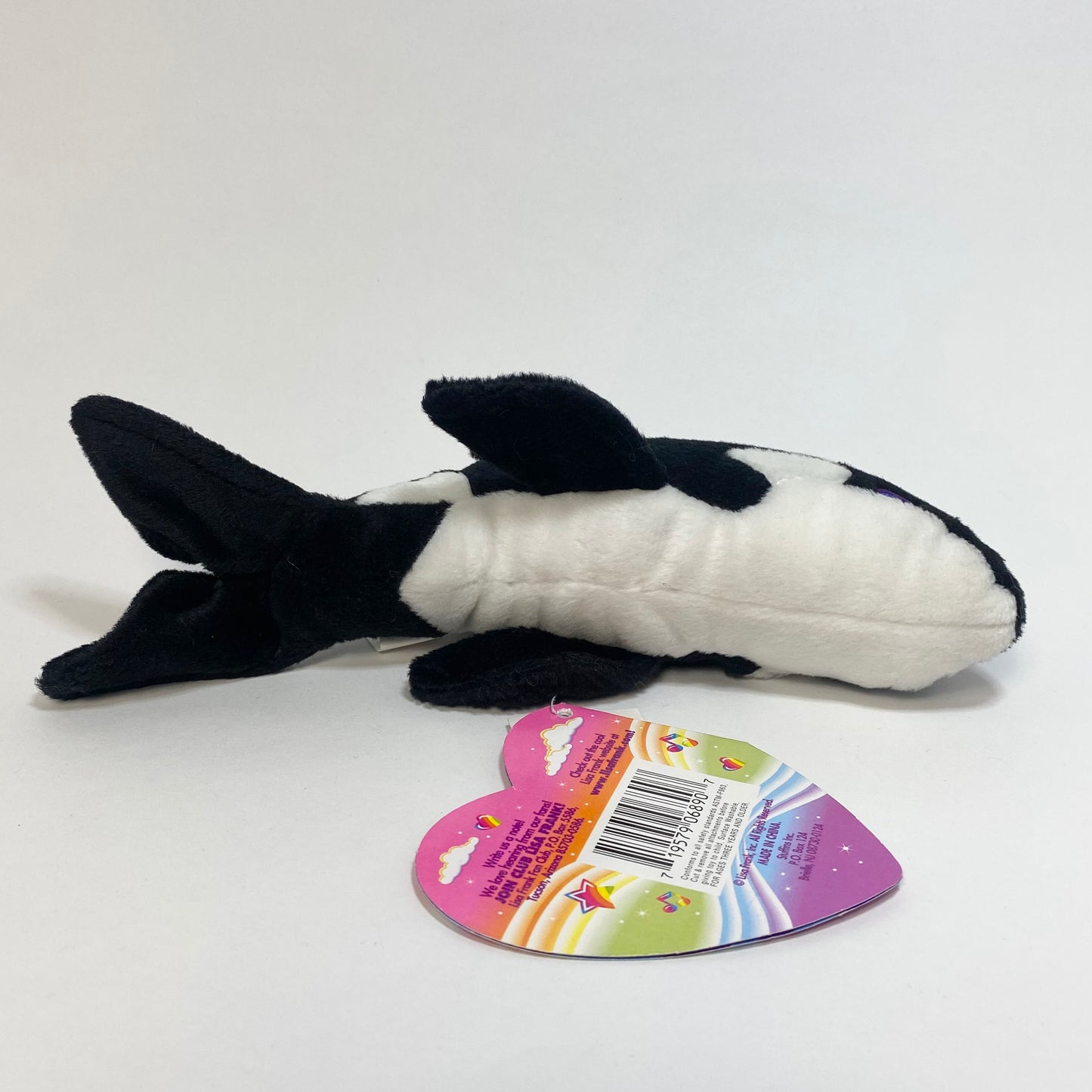 Lisa Frank - Max Splash Orca Whale Fantastic Beans Plush 1998