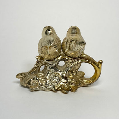 Gold-Plated Bird Salt and Pepper Shakers 1950s