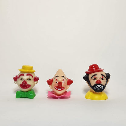 Wilton - Clown Head Cake Toppers x 3 1970s