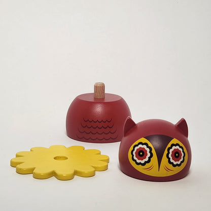 Kidrobot - Nathan Jurevicius - Misko Owl Mini (Red/Yellow) 2012