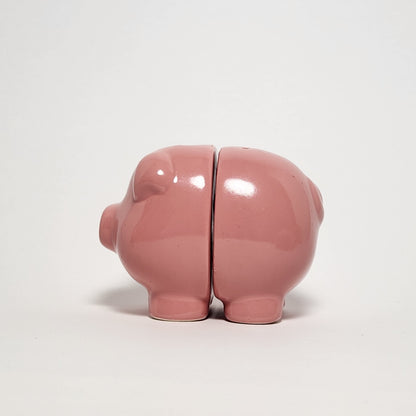 Halved Pink Pig Ceramic Salt and Pepper Shaker Set