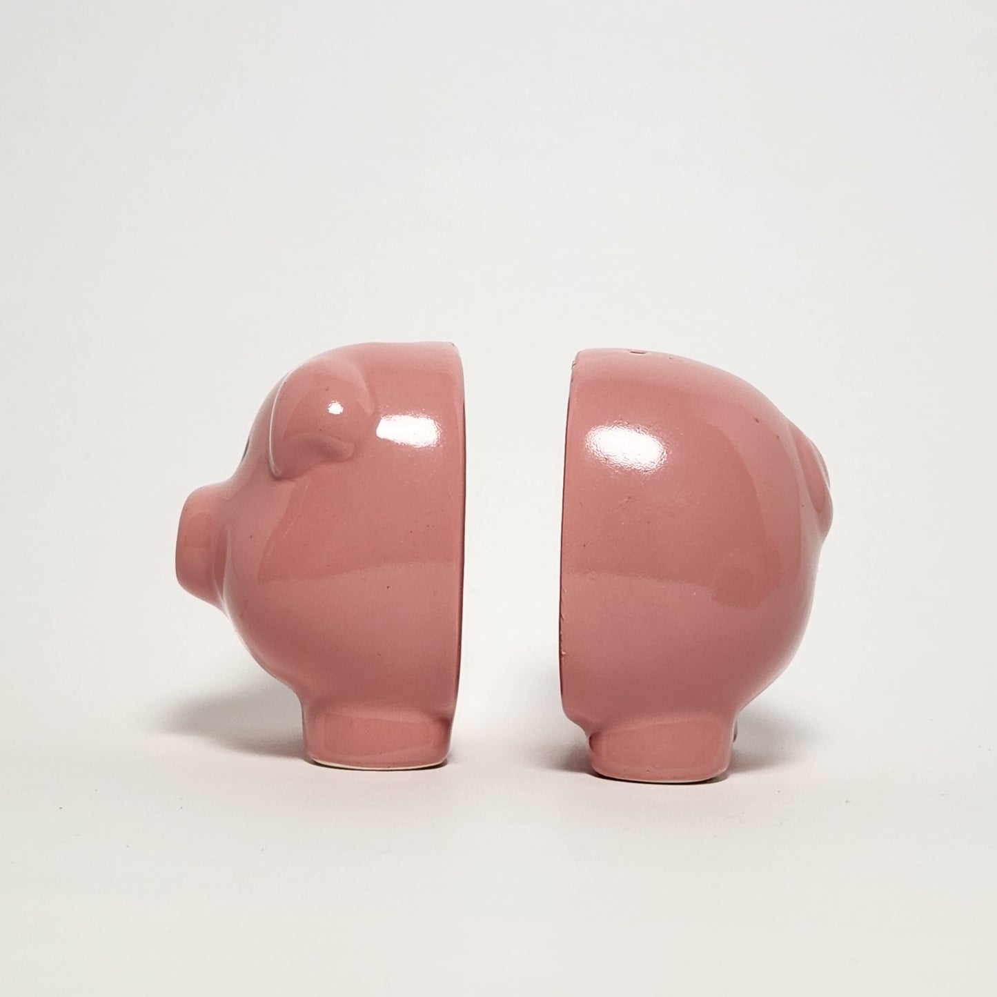Halved Pink Pig Ceramic Salt and Pepper Shaker Set
