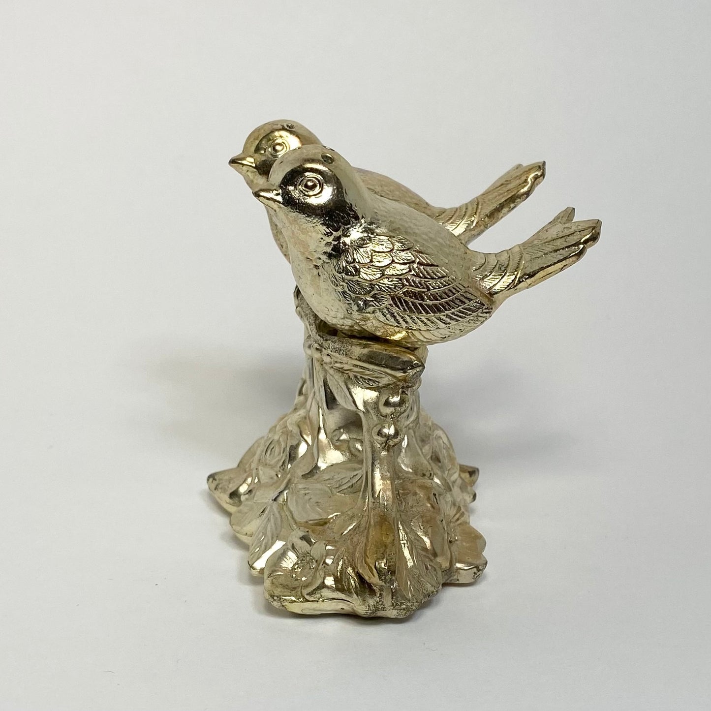 Gold-Plated Bird Salt and Pepper Shakers 1950s