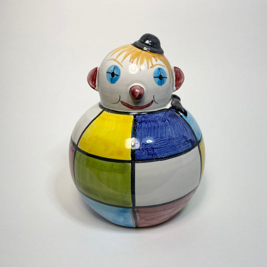 Italian Ceramic Clown Coin Bank 1960s