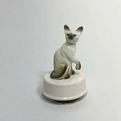 San Francisco Music Box Company - Siamese Cat on Music Box 1970s