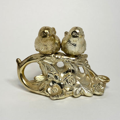 Gold-Plated Bird Salt and Pepper Shakers 1950s