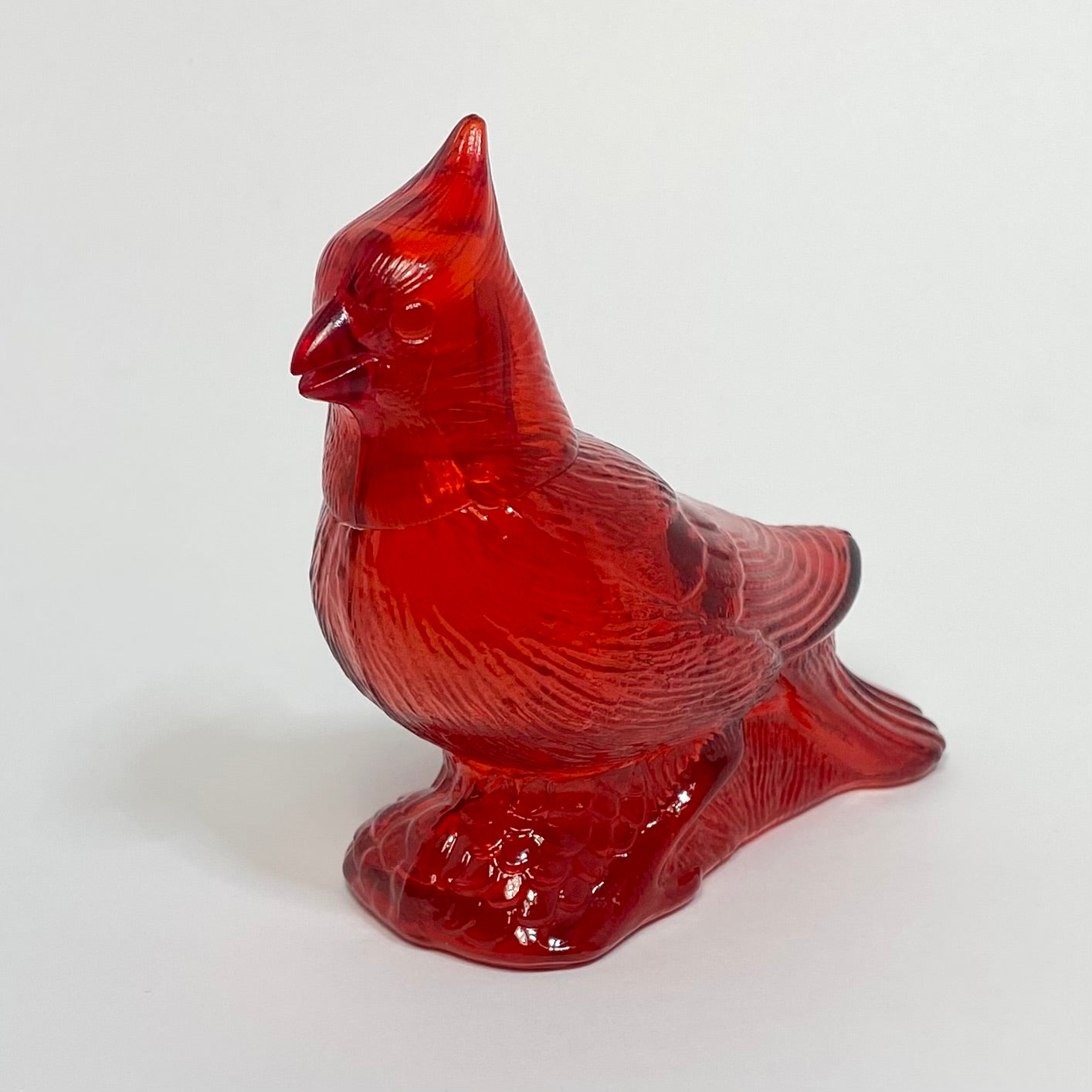 Avon - Glass Red Cardinal Cologne Bottle 1970s