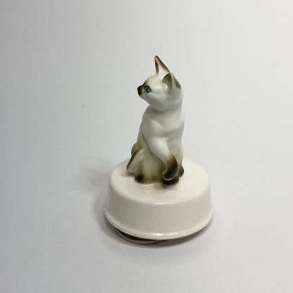 San Francisco Music Box Company - Siamese Cat on Music Box 1970s