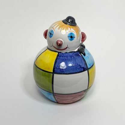 Italian Ceramic Clown Coin Bank 1960s