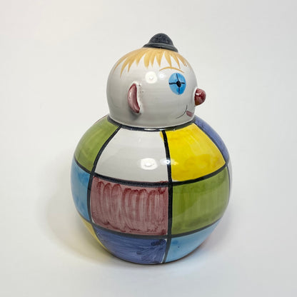 Italian Ceramic Clown Coin Bank 1960s