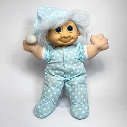 Russ - Troll Kidz Doll with Blue Pajamas 1990s