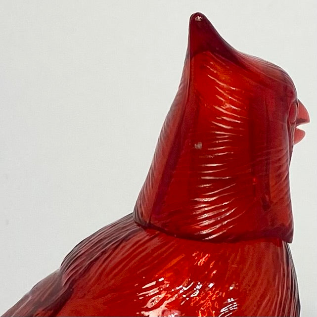 Avon - Glass Red Cardinal Cologne Bottle 1970s