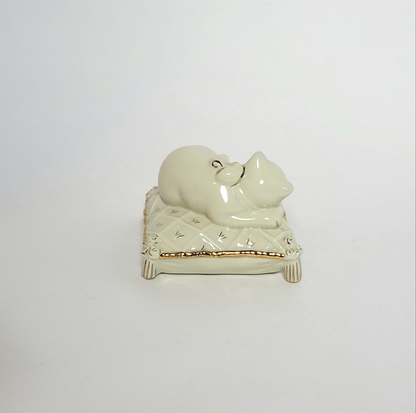 Lenox - White Sleeping Cat on Pillow