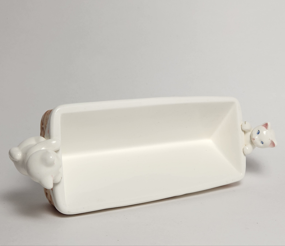 Avon - Ceramic Kitten Cracker Server Dish