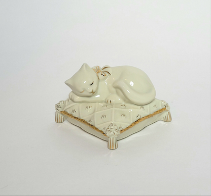 Lenox - White Sleeping Cat on Pillow