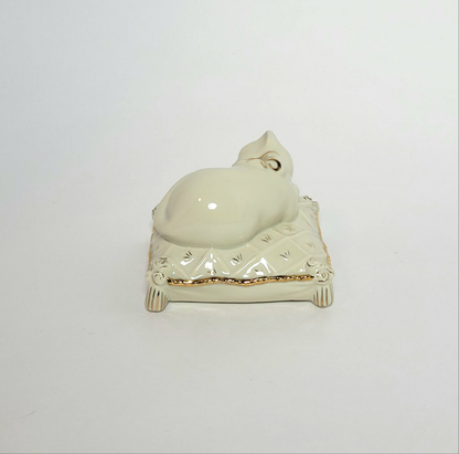 Lenox - White Sleeping Cat on Pillow