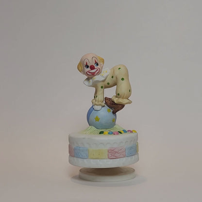 Lefton - Porcelain Clown Rotating Music Box