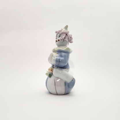 Spaghetti Hair Clown with Accordion Figurine