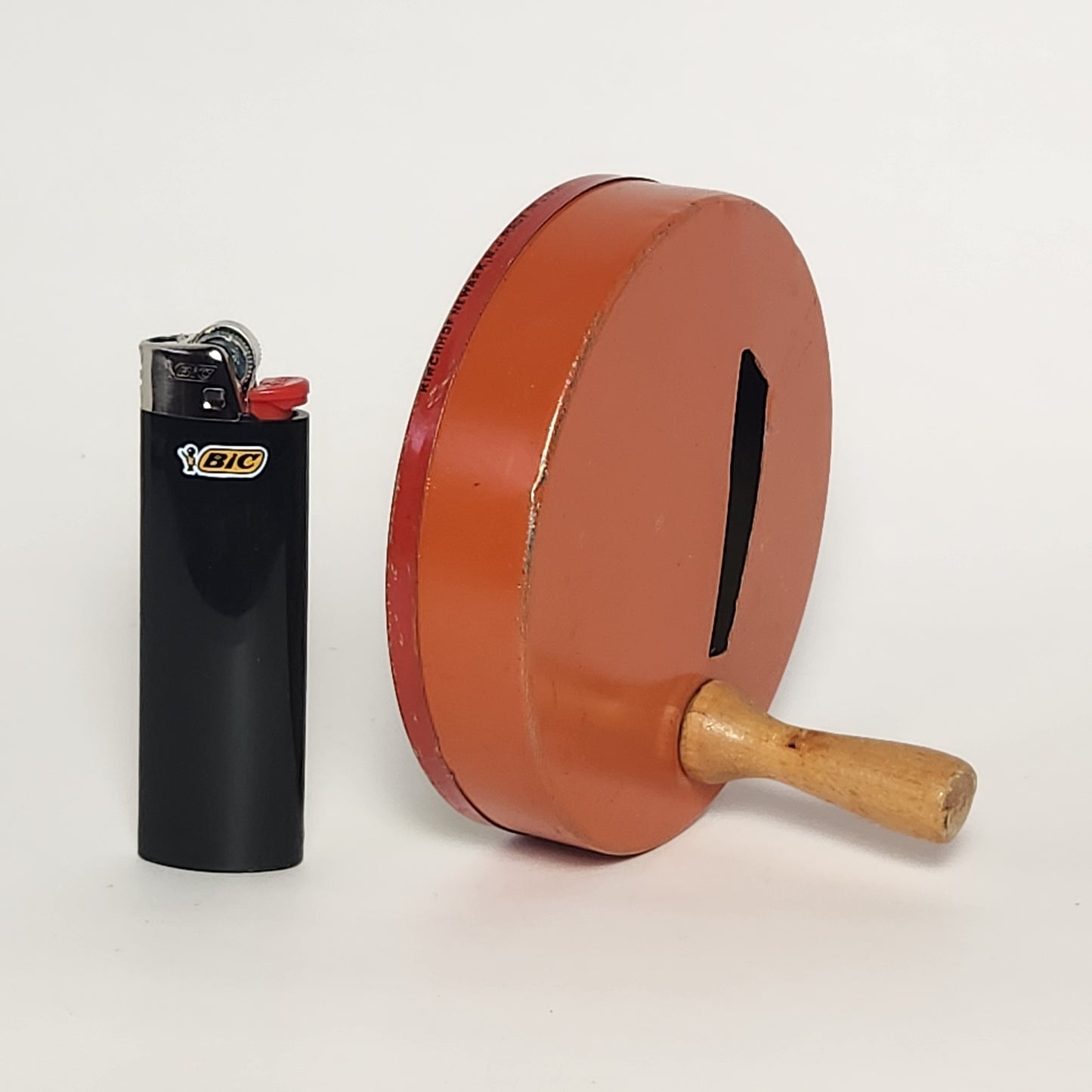 Kirchhof - Tin Lithographed Clown Face Noisemaker Toy with Wooden Handle