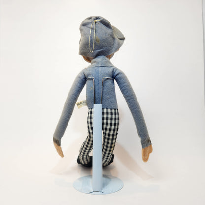 KAMAR - "Jock The Hobo" Sad Clown Japan Plush Doll with Vinyl Face 1966