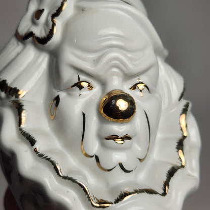 GOT - Porcelain White and Gold Clown Head Bust Figurine