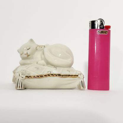 Lenox - White Sleeping Cat on Pillow