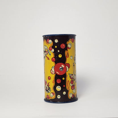 Kirchhof - Tin Lithographed Clown Noisemaker Toy with Wooden Handle (Yellow)