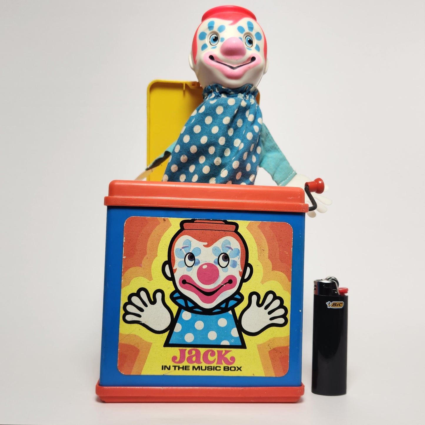Mattel - Wind-Up Jack in the Music Box Toy 1976