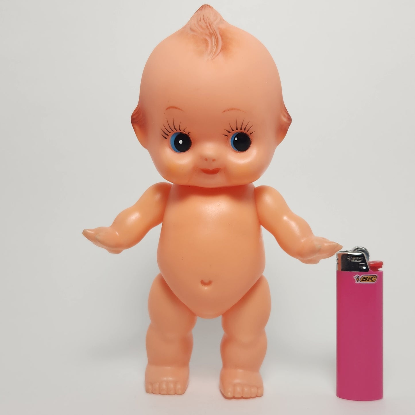 Kewpie 8" Rubber Squeak Doll with Crocheted Dress