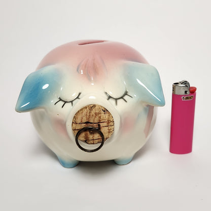 Hull Leeds - Pink Corky Pig Ceramic Piggy Bank 1957