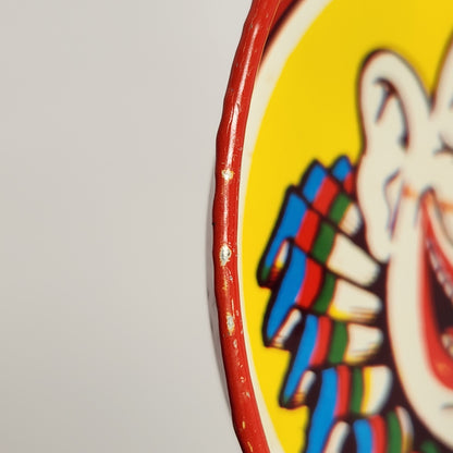 US Metal Toy Manufacturing Company - Tin Lithographed Clown Noisemaker Toy