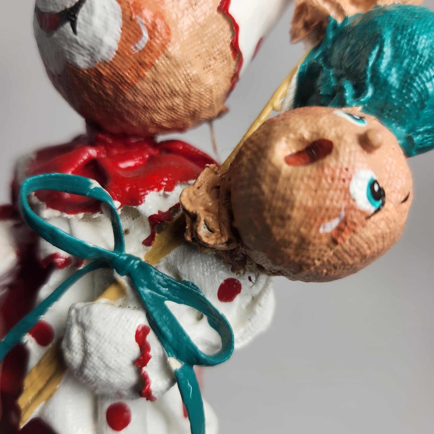 Handmade Paper Mache Clown with Balloons