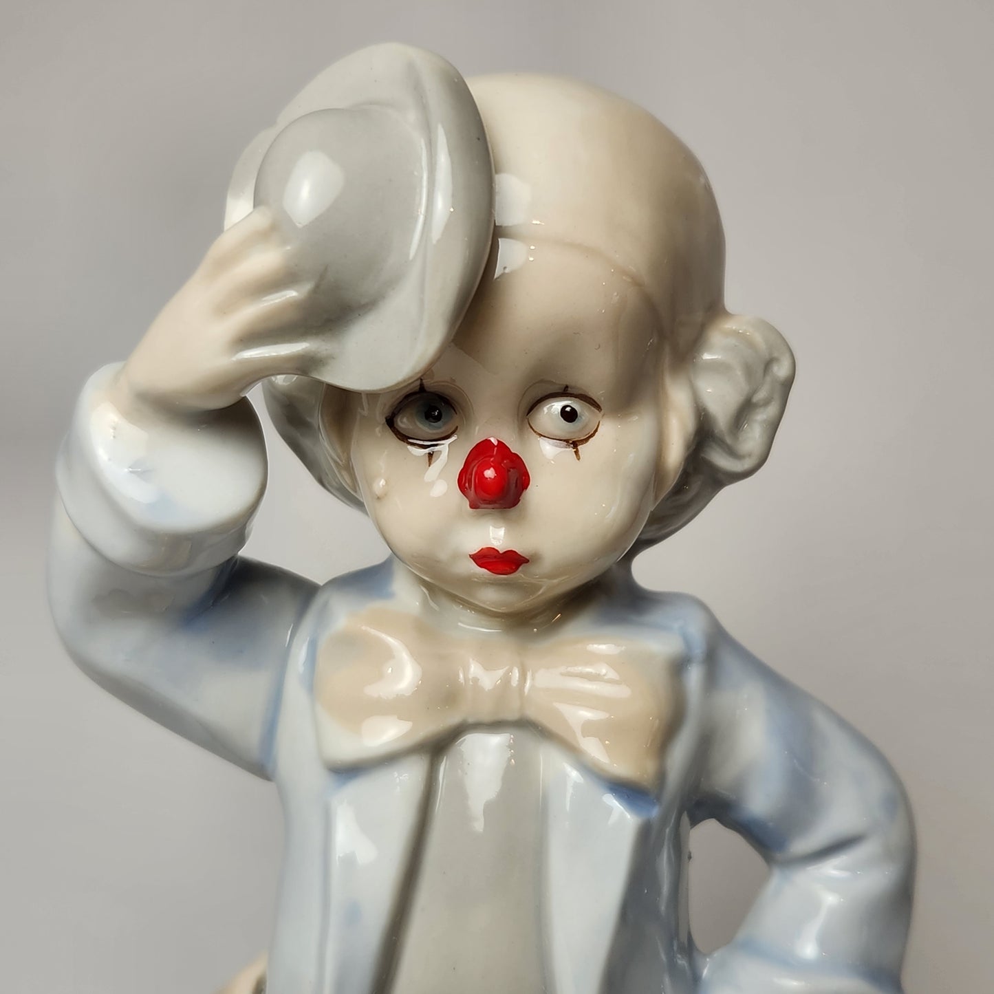 Price Products - Porcelain Clown with Cane & Dog Figurine