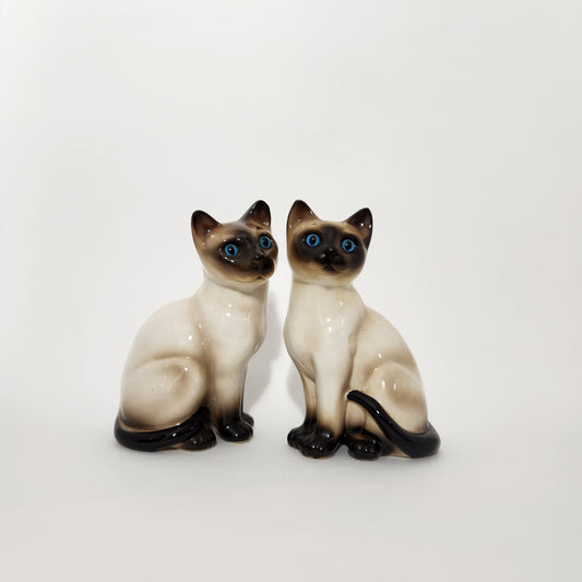 Enesco - Ceramic Siamese Cat Figurines Set of 2