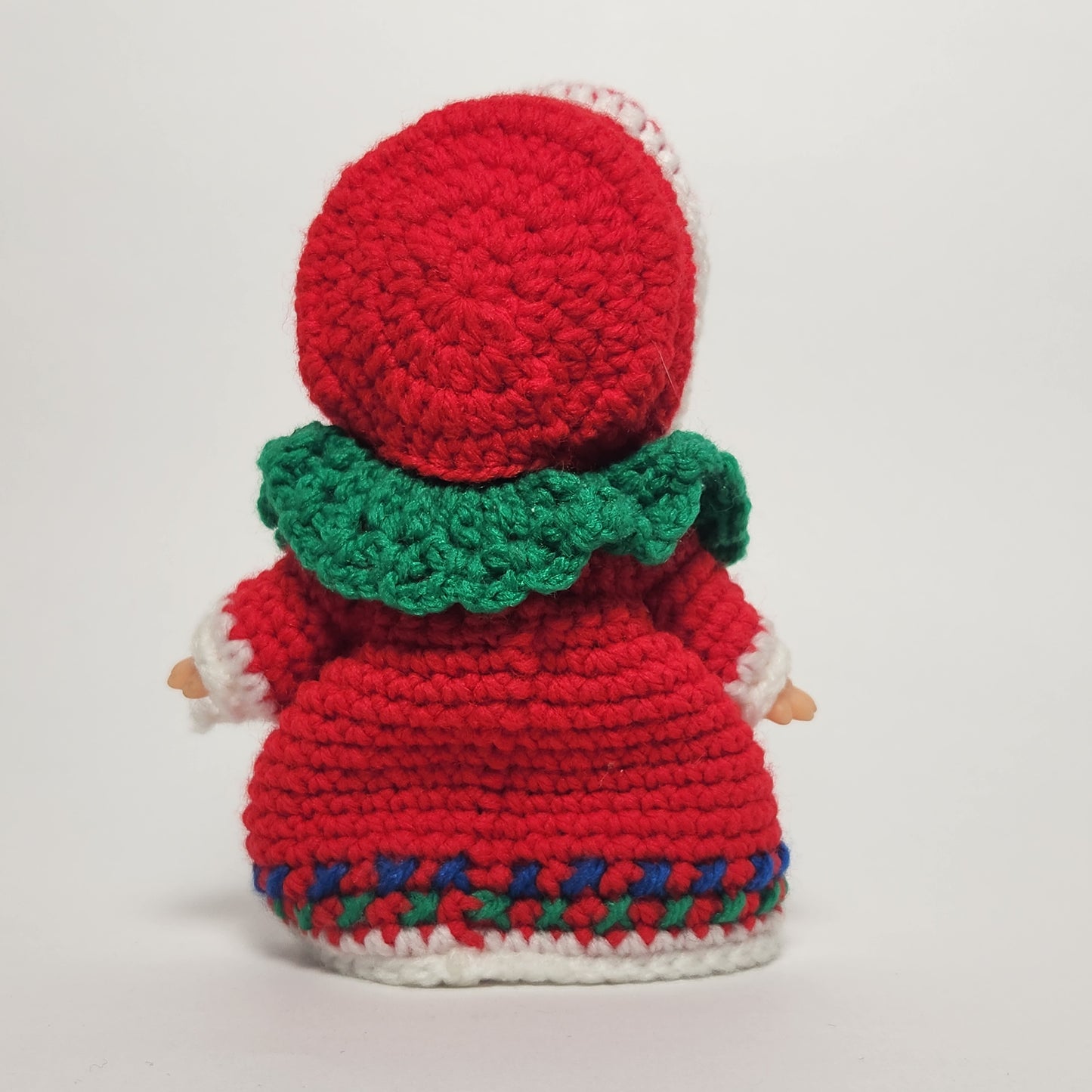 Kewpie 5" Rubber Doll with Red Crocheted Outfit
