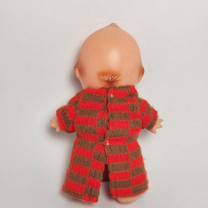 Kewpie 8" Rubber Squeak Doll with Crocheted Dress