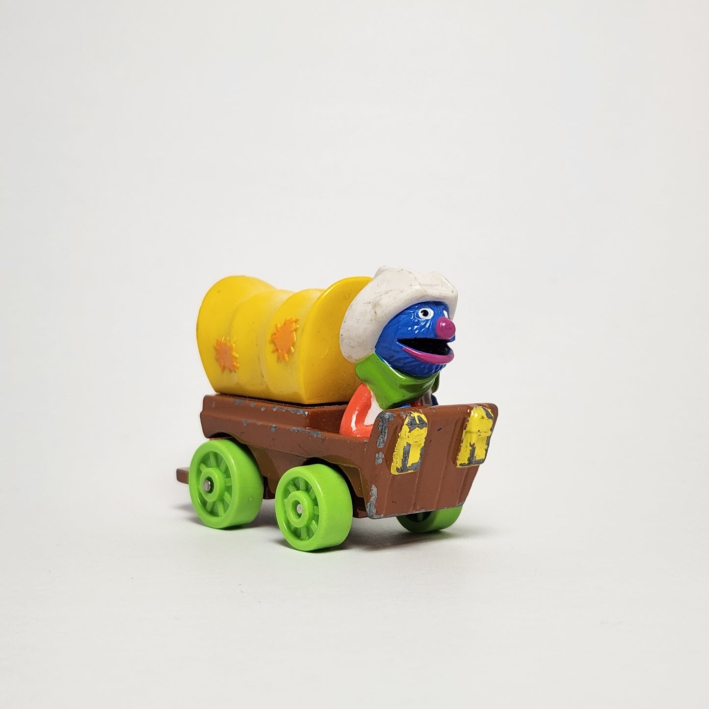 Playskool - Sesame Street Die Cast Car Grover Western Wagon 1987