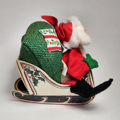 Annalee Mobilitee Dolls - Santa Claus Doll with Sleigh 1979