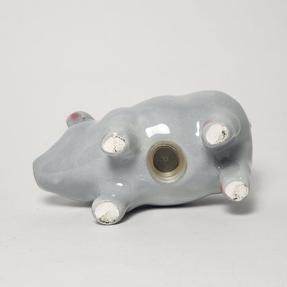 Pink and Gray Pigs Salt and Pepper Shaker Set