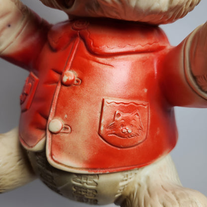 Arrow Rubber and Plastics Corporation - Edward Mobley - Red Bear Rubber Squeak Toy 1962