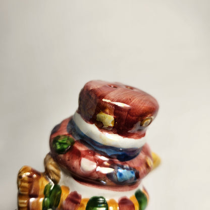 Iridescent Snowman Salt and Pepper Shaker Set