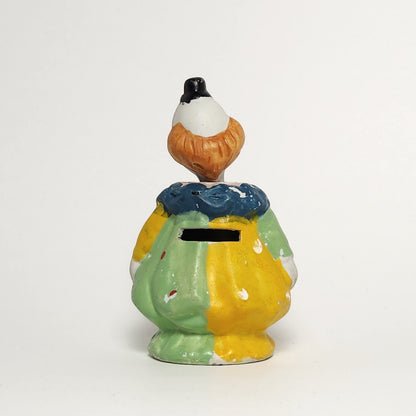 Ceramic Clown Bobblehead Coin Bank Figurine