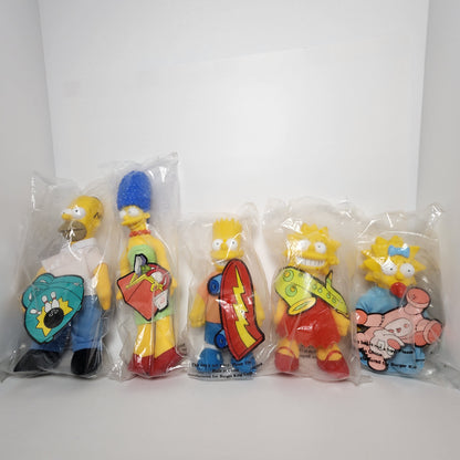 The Simpsons - Matt Groening - Burger King Plush Dolls 1990 Set of 5