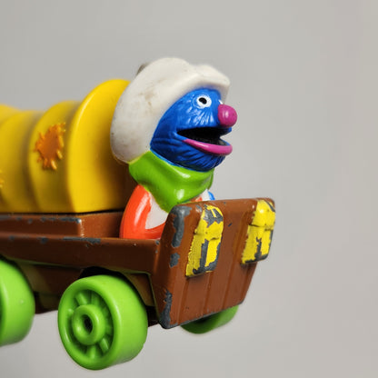 Playskool - Sesame Street Die Cast Car Grover Western Wagon 1987