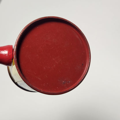 Tin Lithographed Clowns with Duck and Dog Noisemaker Toy with Wooden Handle