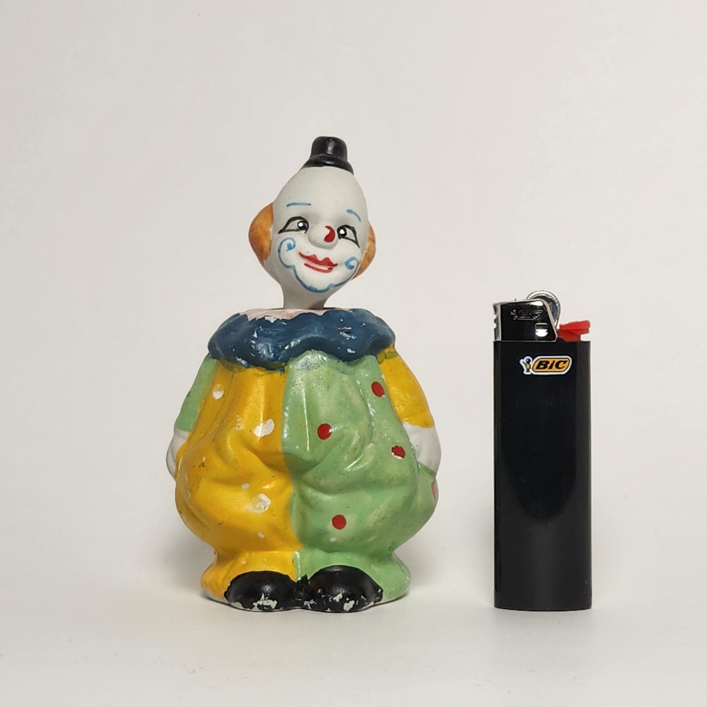 Ceramic Clown Bobblehead Coin Bank Figurine