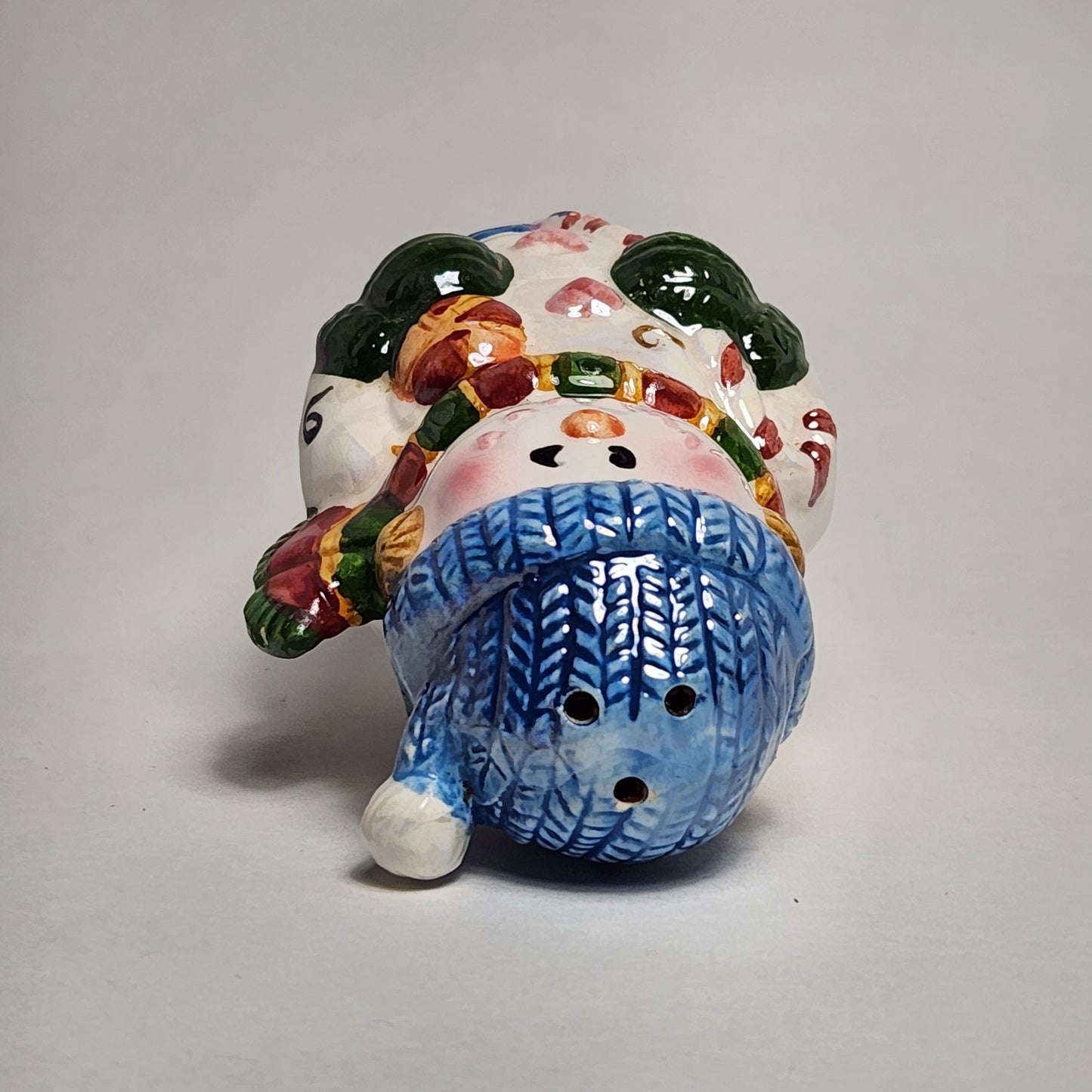 Iridescent Snowman Salt and Pepper Shaker Set