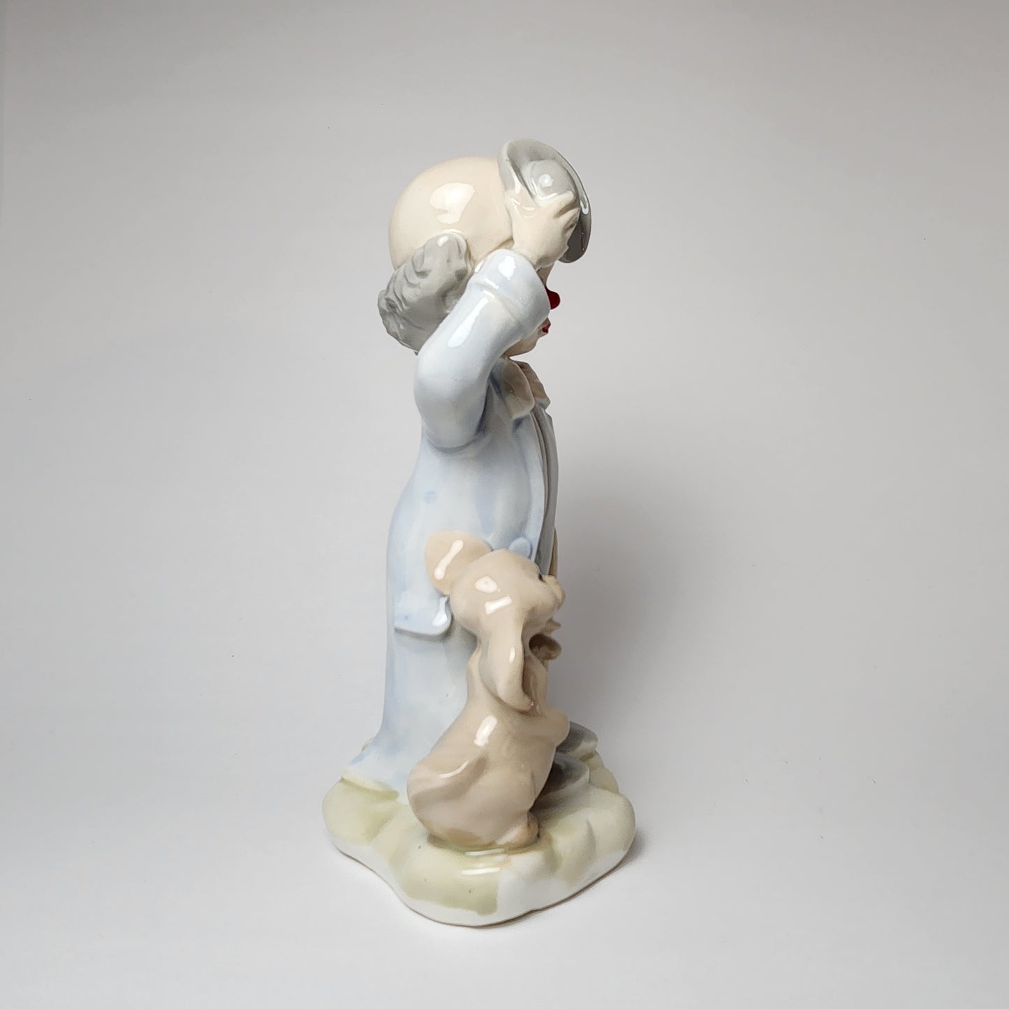 Price Products - Porcelain Clown with Cane & Dog Figurine