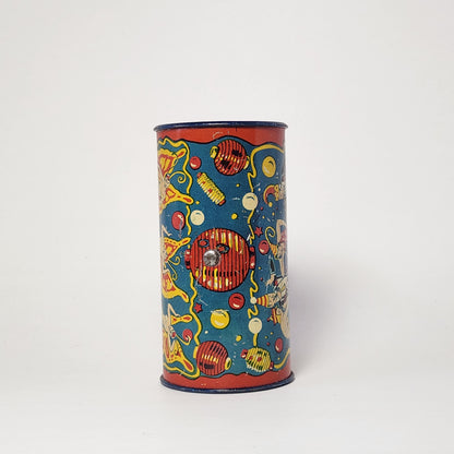 Kirchhof - Tin Lithographed Clown Noisemaker Toy with Wooden Handle (Red)