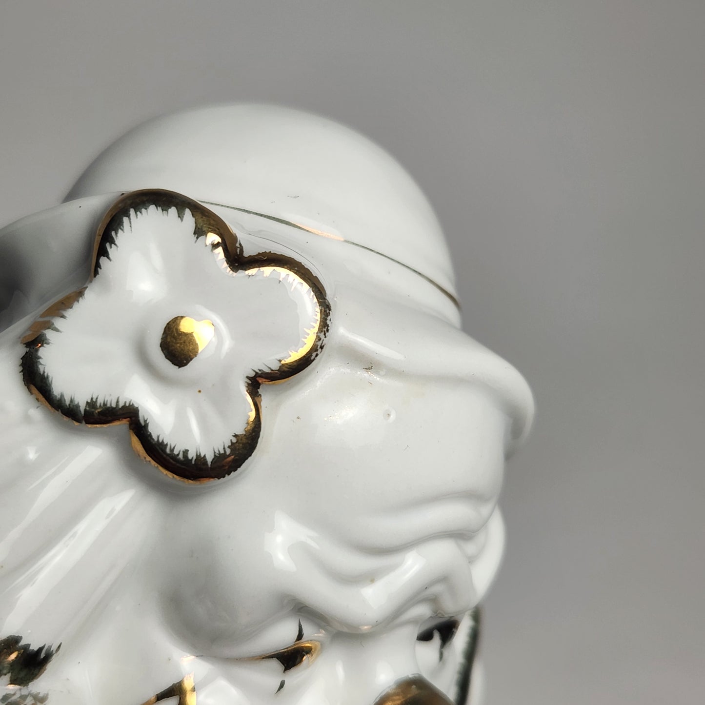 GOT - Porcelain White and Gold Clown Head Bust Figurine